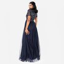 Women's Plus Size Sequin Evening Maxi Dress