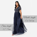 Women's Plus Size Sequin Evening Maxi Dress