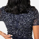 Women's Plus Size Sequin Evening Maxi Dress